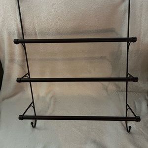 3 runs 2 hook bronze hanging towel rack